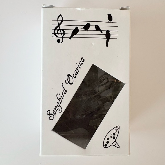 Songbird 6-Hole “Dragon Tooth” Ocarina Pendant-Made of Ceramic with a Dk  Finish - Picture 4 of 5